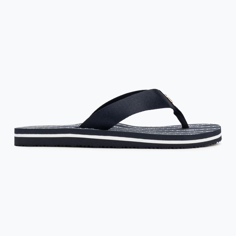 Tommy Hilfiger women's flip flops Chain Print Beach Sandal space blue 2