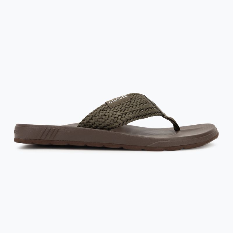 Men's Tommy Hilfiger Molded Web Beach Flip Flops Sandal army green 2
