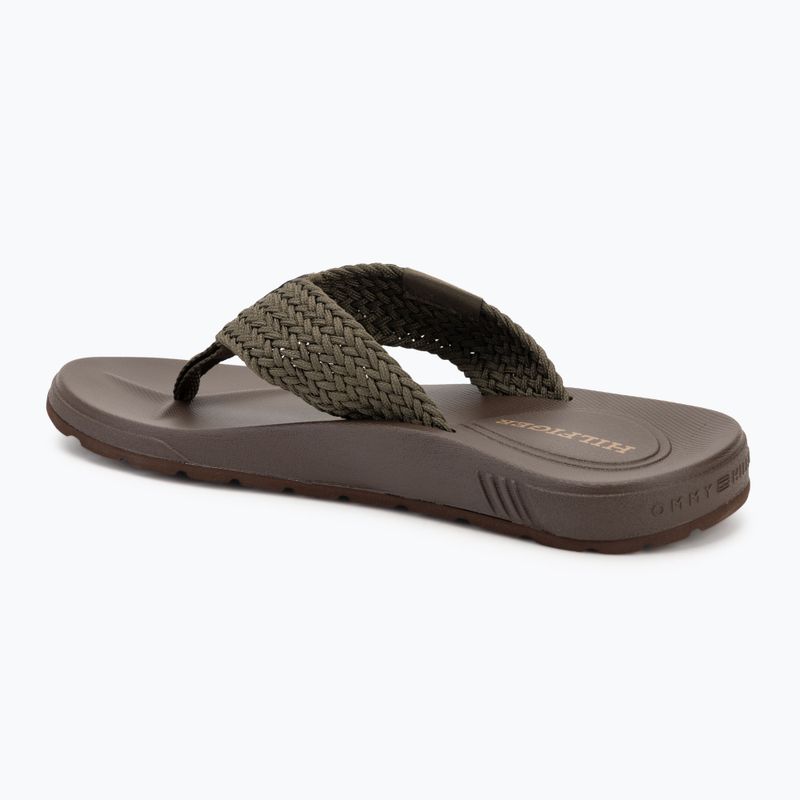 Men's Tommy Hilfiger Molded Web Beach Flip Flops Sandal army green 3