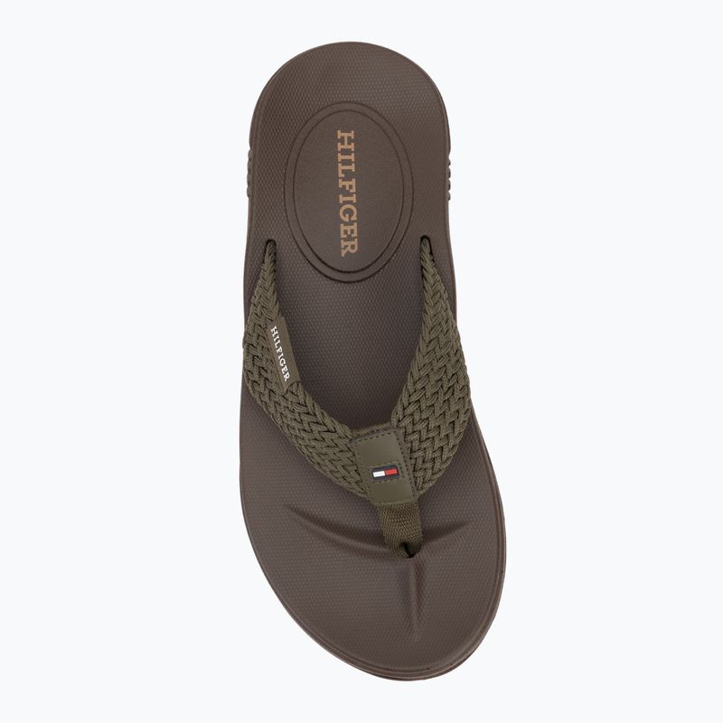 Men's Tommy Hilfiger Molded Web Beach Flip Flops Sandal army green 5