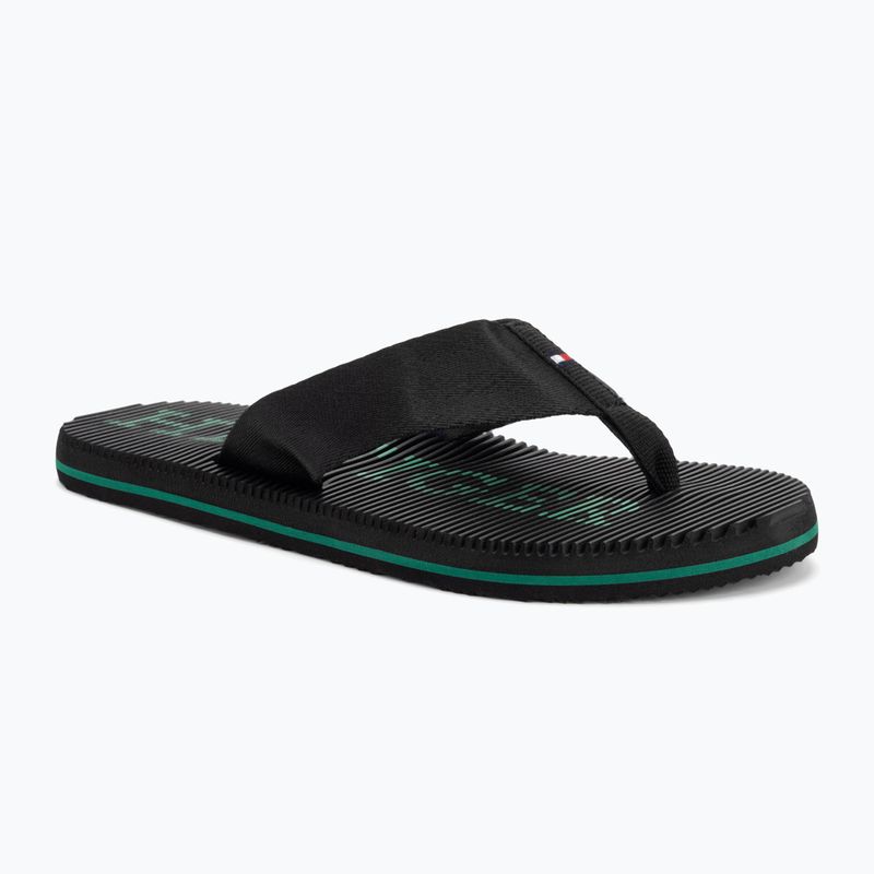 Men's Tommy Hilfiger Massage Beach Sandal black flip flops