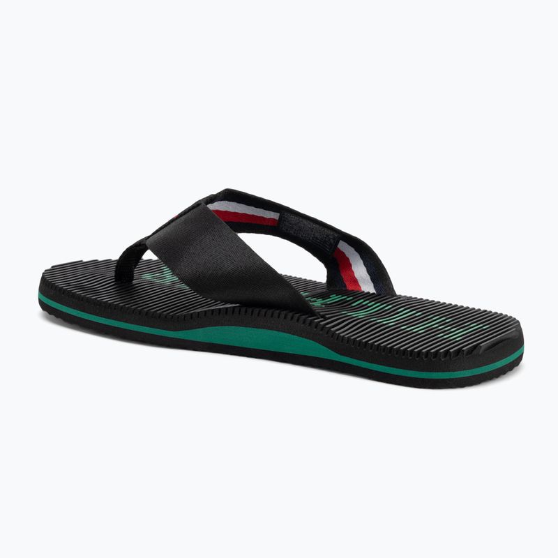 Men's Tommy Hilfiger Massage Beach Sandal black flip flops 3