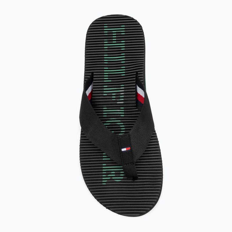Men's Tommy Hilfiger Massage Beach Sandal black flip flops 5
