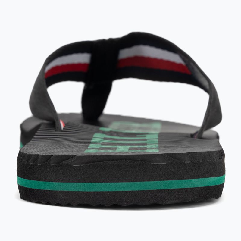 Men's Tommy Hilfiger Massage Beach Sandal black flip flops 6