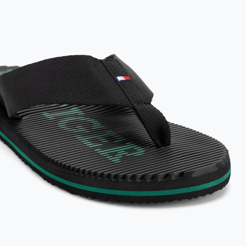 Men's Tommy Hilfiger Massage Beach Sandal black flip flops 7
