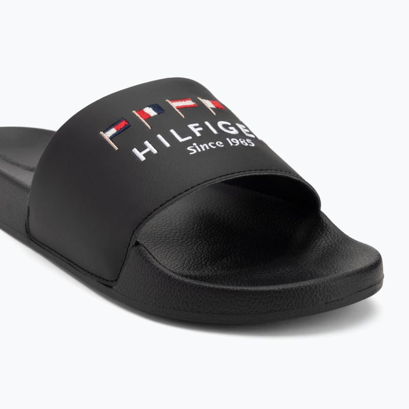 Men's Tommy Hilfiger Flags Pool Slide black 7