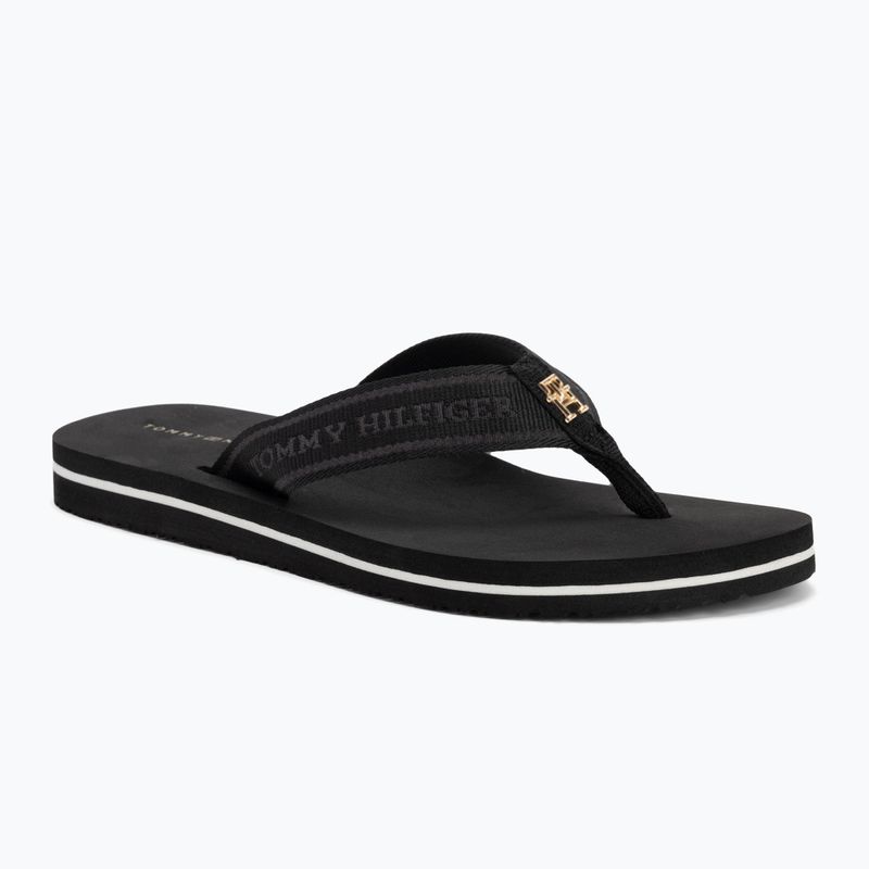 Tommy Hilfiger women's flip flops Webbing Beach Sandal black