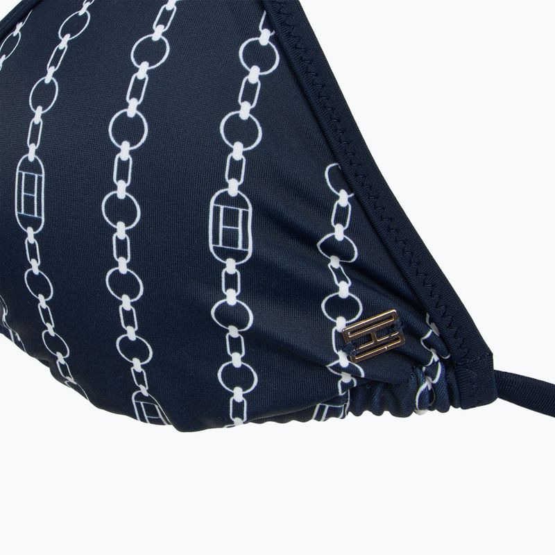 Tommy Hilfiger Triangle Rp Print flag chain swimsuit top dark night navy 3