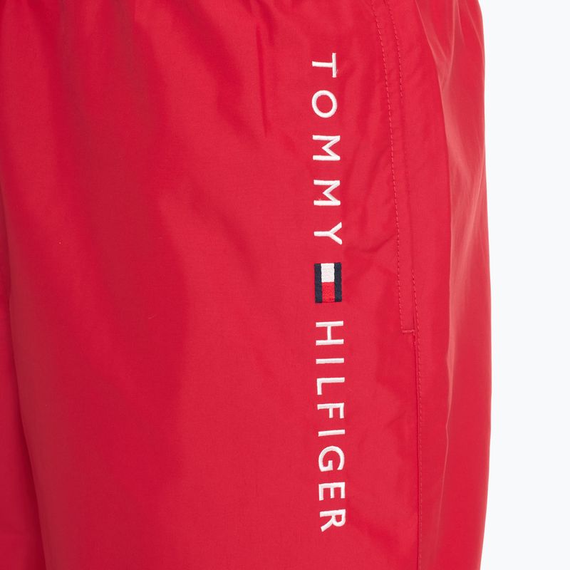 Tommy Hilfiger men's medium drawstring swim shorts medium red 3