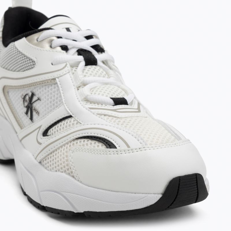 Calvin Klein women's shoes YW0YW01807 Retro Tennis Mesh Ml bright white/black 7