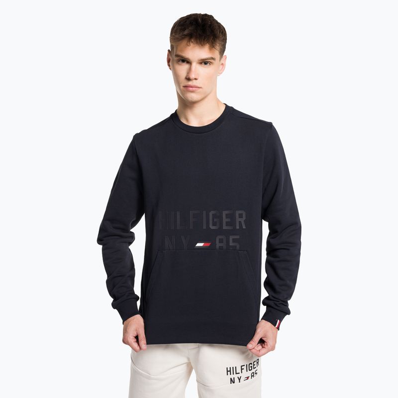 Tommy Hilfiger Graphic Crew blue men's training sweatshirt