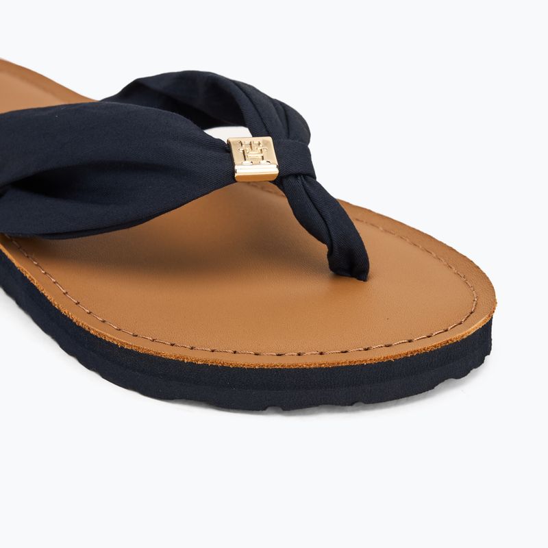 Tommy Hilfiger women's flip flops Elevated Beach Sandal space blue 7