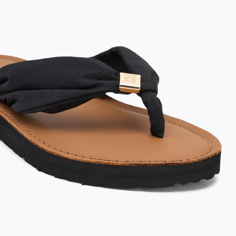 Tommy Hilfiger women's flip flops Elevated Beach Sandal black 7