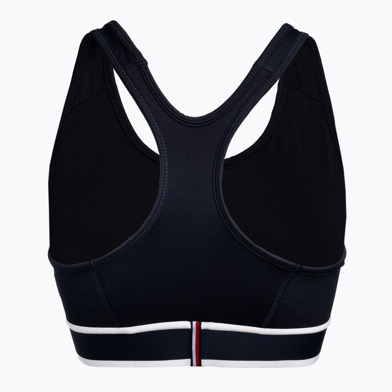 Tommy Hilfiger Mid Int Tape Racer Back blue fitness bra 6