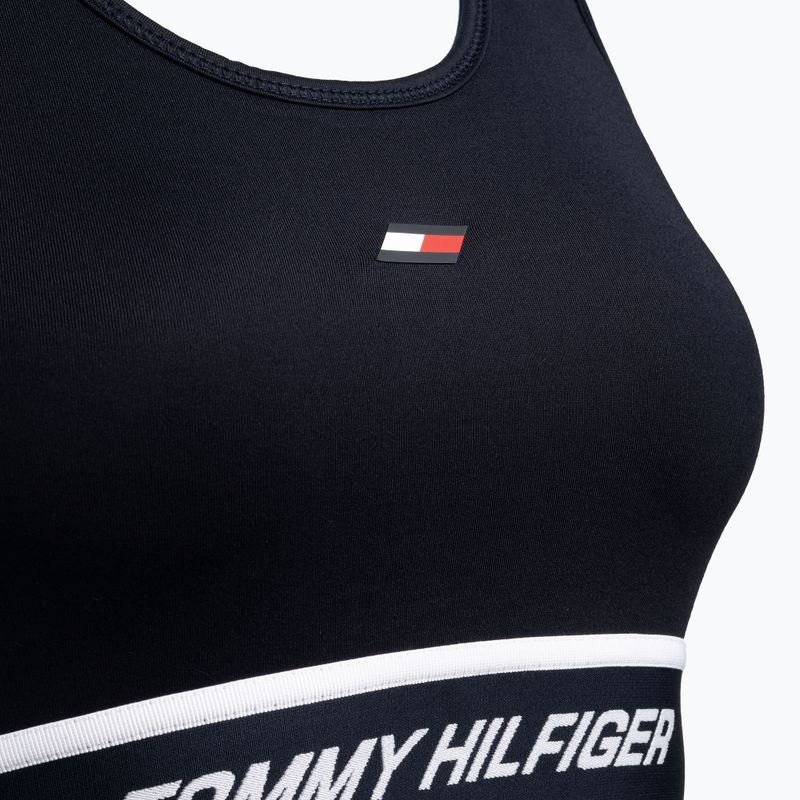 Tommy Hilfiger Mid Int Tape Racer Back blue fitness bra 7