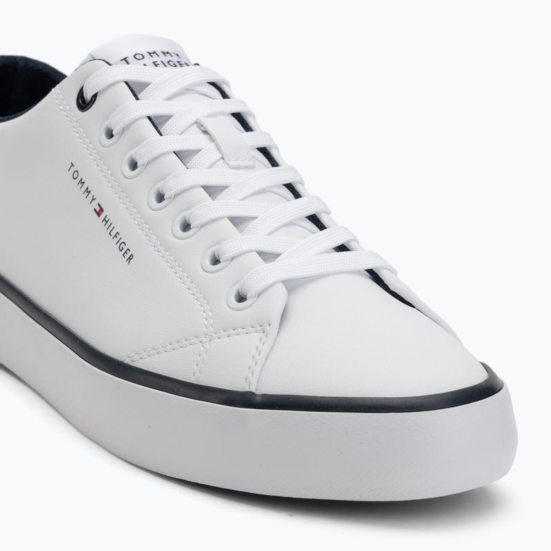 Tommy Hilfiger men's trainers Th Hi Vulc Core Low Leather Ess YBS white 7