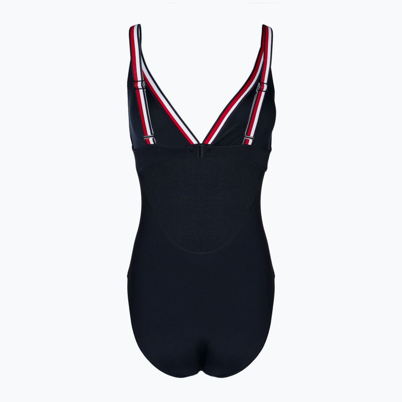 Tommy Hilfiger women's Triangle One Piece Rp dessert skye swimsuit 2