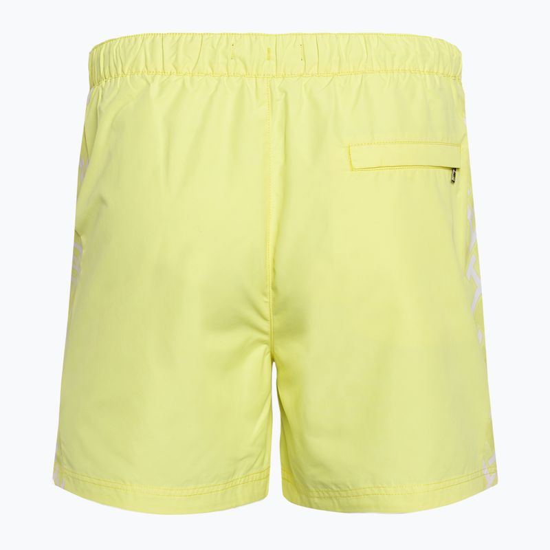 Tommy Hilfiger men's swim shorts SF Medium Drawstring Print reactive monogram yellow tulip 2