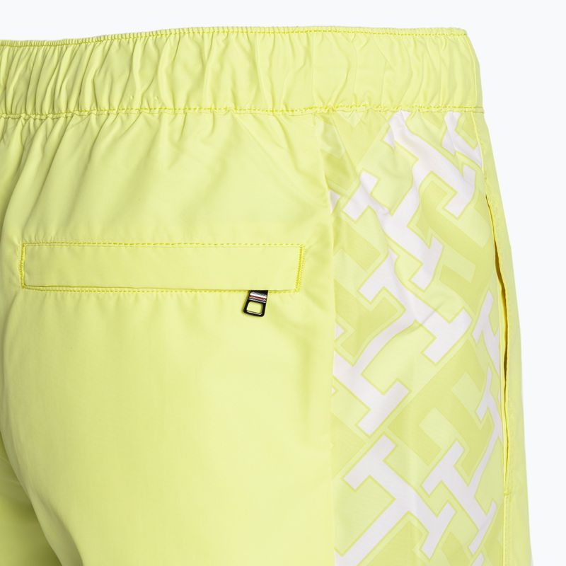 Tommy Hilfiger men's swim shorts SF Medium Drawstring Print reactive monogram yellow tulip 3