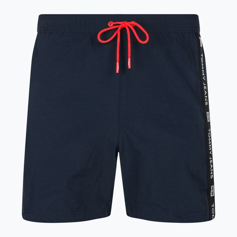 Men's Tommy Jeans SF Medium Drawstring Side Tape swim shorts dark night navy