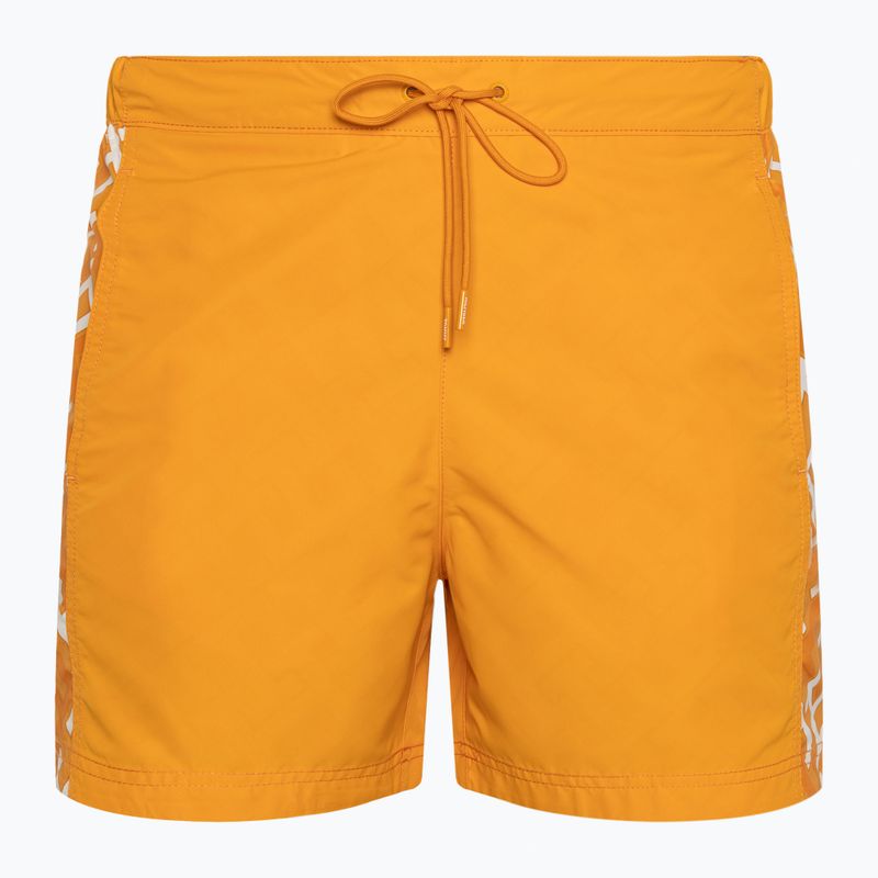 Tommy Hilfiger men's swim shorts SF Medium Drawstring Print reactive monogram rich ochre