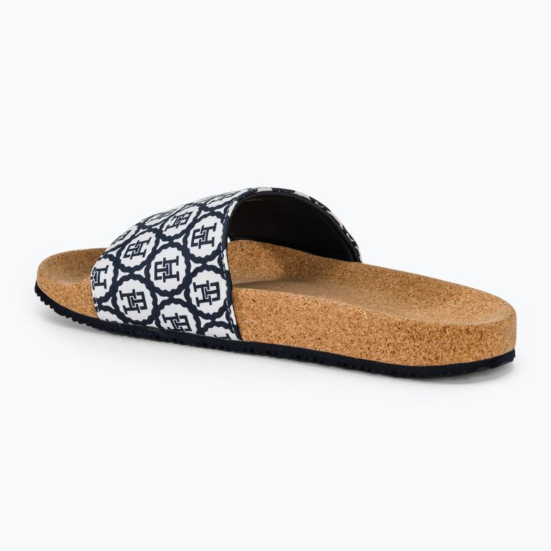 Tommy Hilfiger women's Emblem Cork Slide space blue slides 3