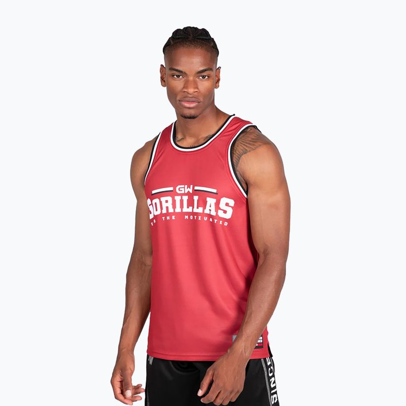 Gorilla Wear Keene red/black men's training tank top 2