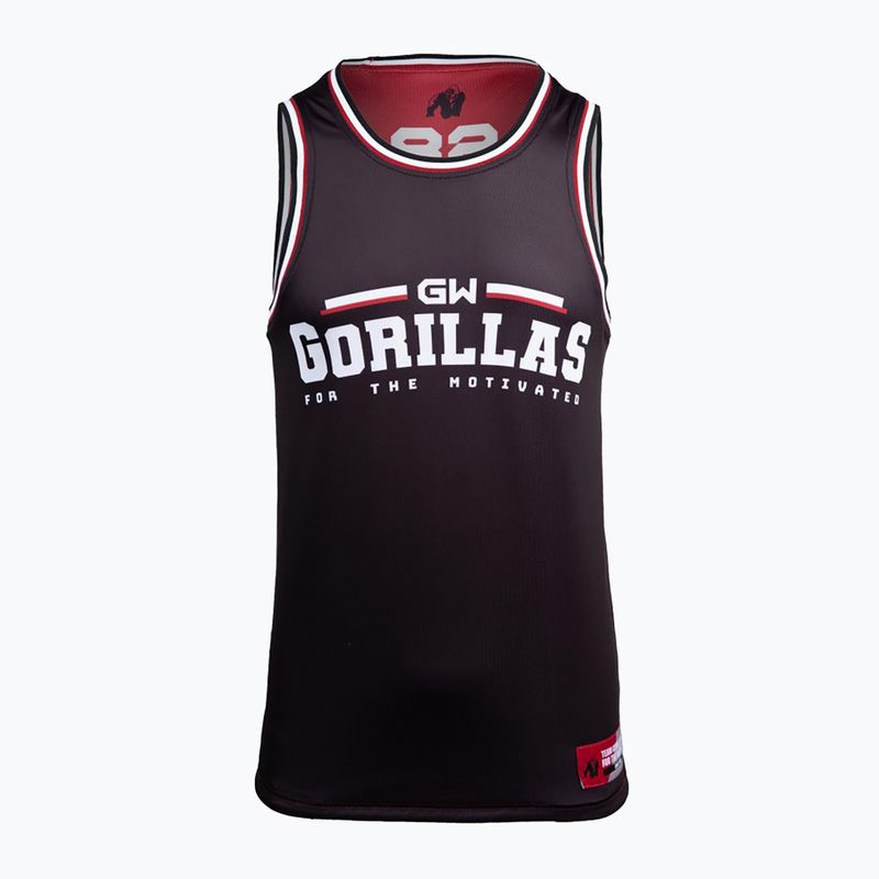 Gorilla Wear Keene red/black men's training tank top 14