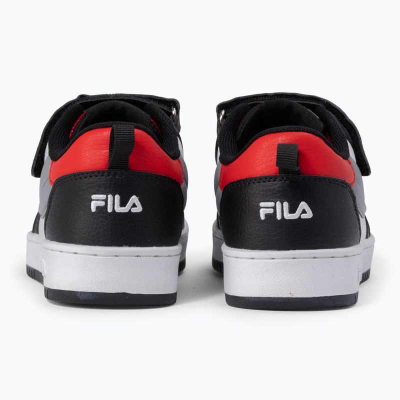 FILA Rega Nf Velcro children's shoes white/black/fila red 4