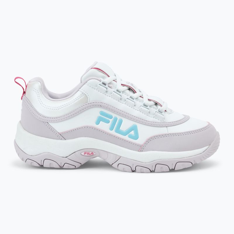 Women's FILA Strada Logo white/orchid hush shoes 2