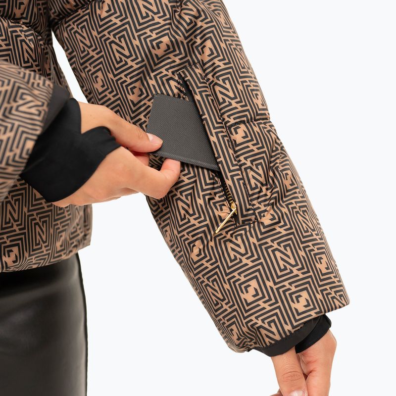 Women's ski jacket Nikkie Newport Logo camel 4