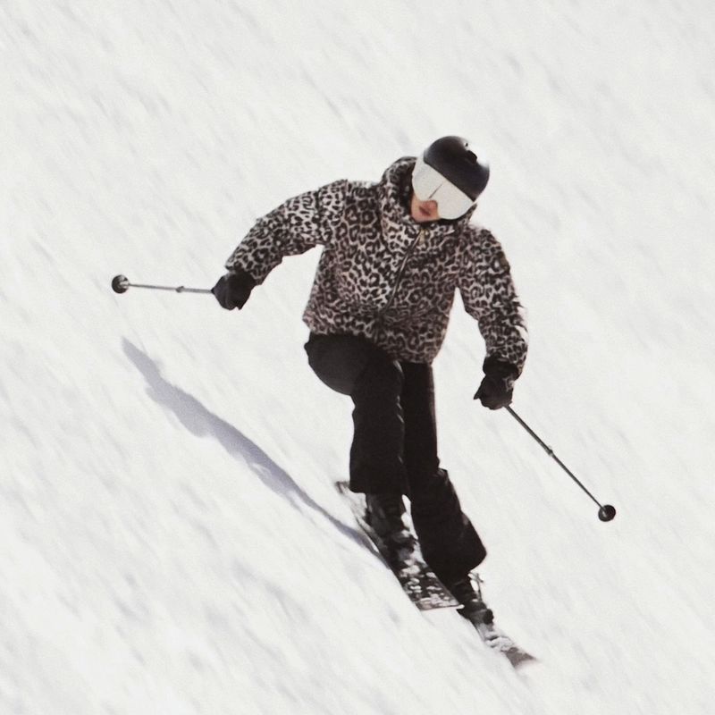 Women's ski jacket Nikkie Newport Leopard hummus 8
