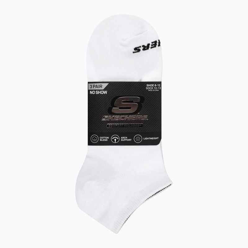 Socks SKECHERS Non Terry No Show 3 pack white/black 2