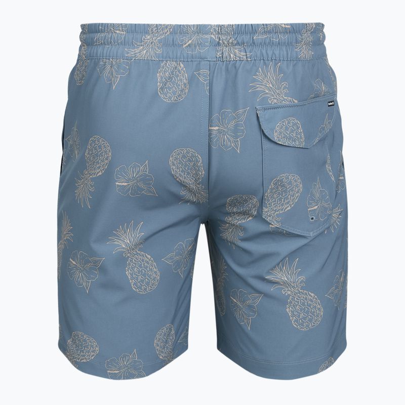 Men's swim shorts Hurley Pineapple Volley Swim Short Blue/Brown 2