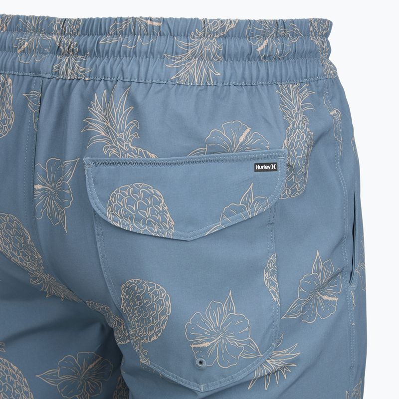 Men's swim shorts Hurley Pineapple Volley Swim Short Blue/Brown 4