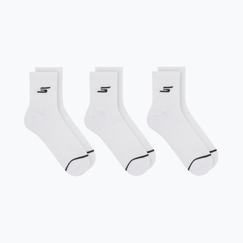 Men's socks SKECHERS 1/2 Terry Qtr Crew 3 pairs white traditional 3