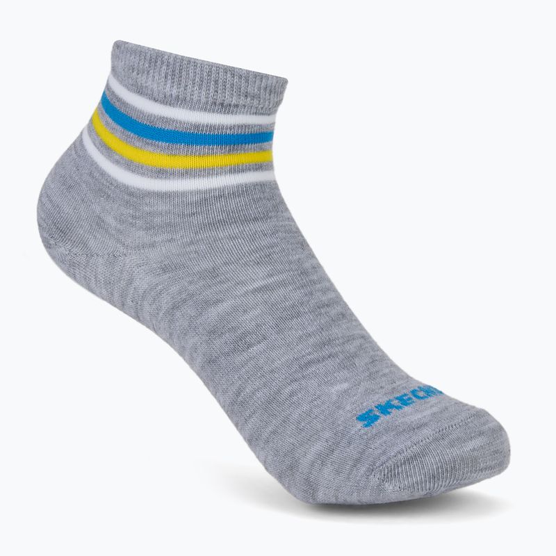 Children's socks SKECHERS Non Terry High Qtr Crew 6 pairs grey/grey 3