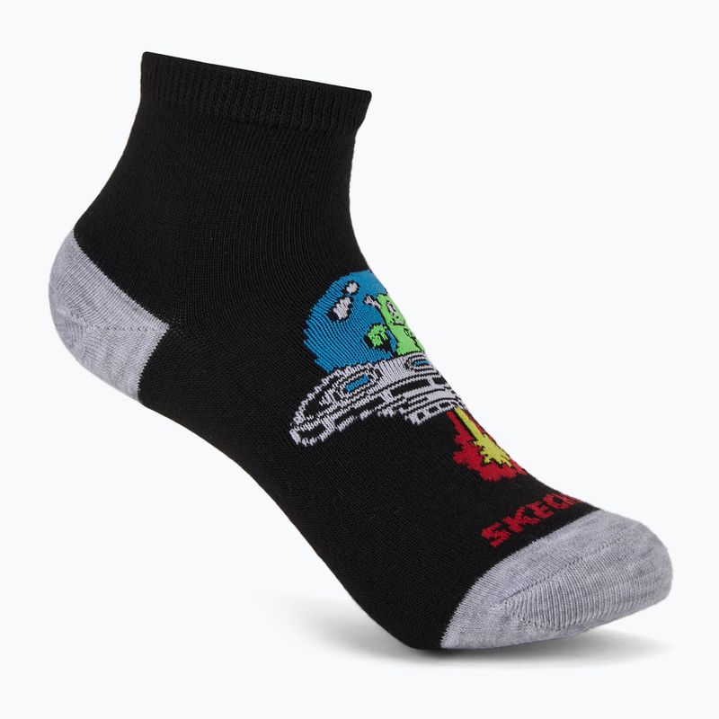 Children's socks SKECHERS Non Terry High Qtr Crew 6 pairs grey/grey 7