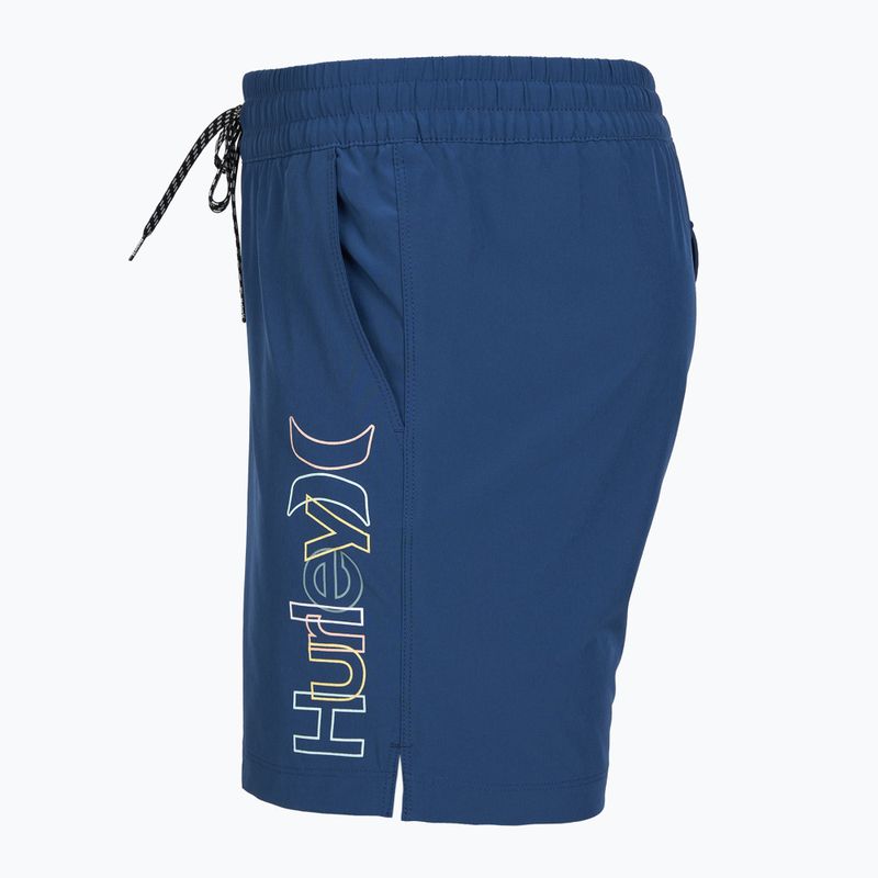 Men's swim shorts Hurley Crossover Volley Swim Short blue/black 3