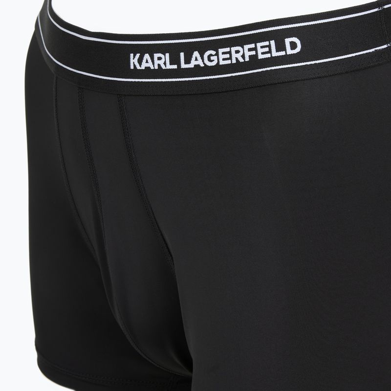 Men's boxers KARL LAGERFELD Stripe Logo Micro Trunk 3 pairs black 4