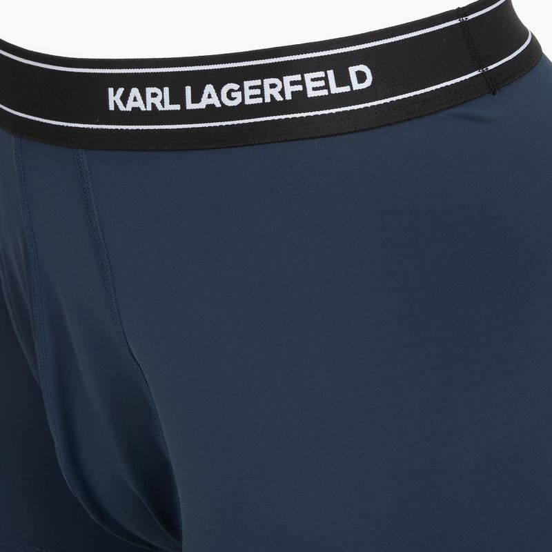 Men's boxers KARL LAGERFELD Stripe Logo Micro Trunk 3 pairs mood indigo 4