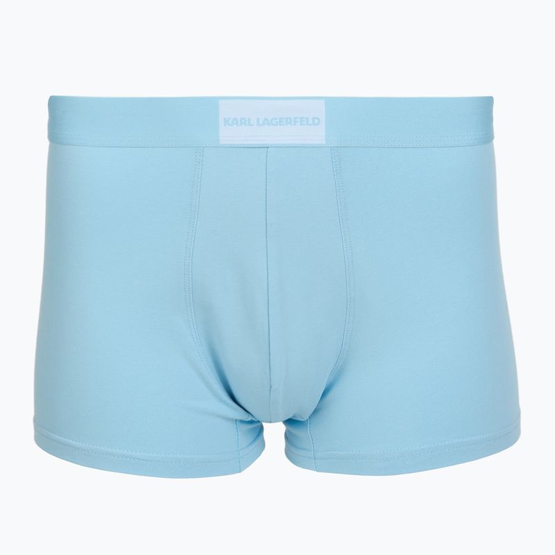 Men's boxers KARL LAGERFELD Essential Logo Trunk 3 pairs olive/clear sky/excalibur 2