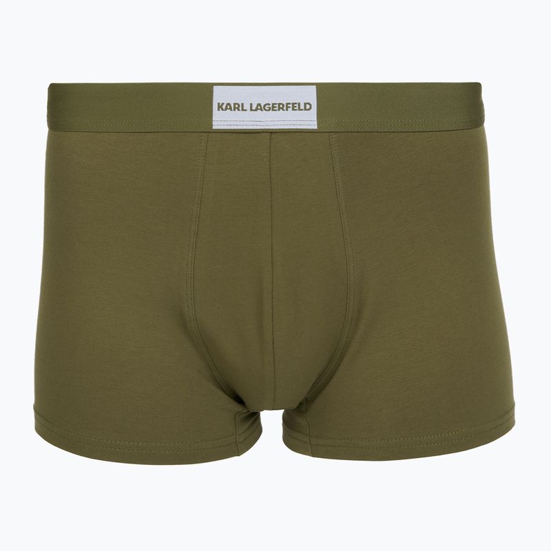 Men's boxers KARL LAGERFELD Essential Logo Trunk 3 pairs olive/clear sky/excalibur 4