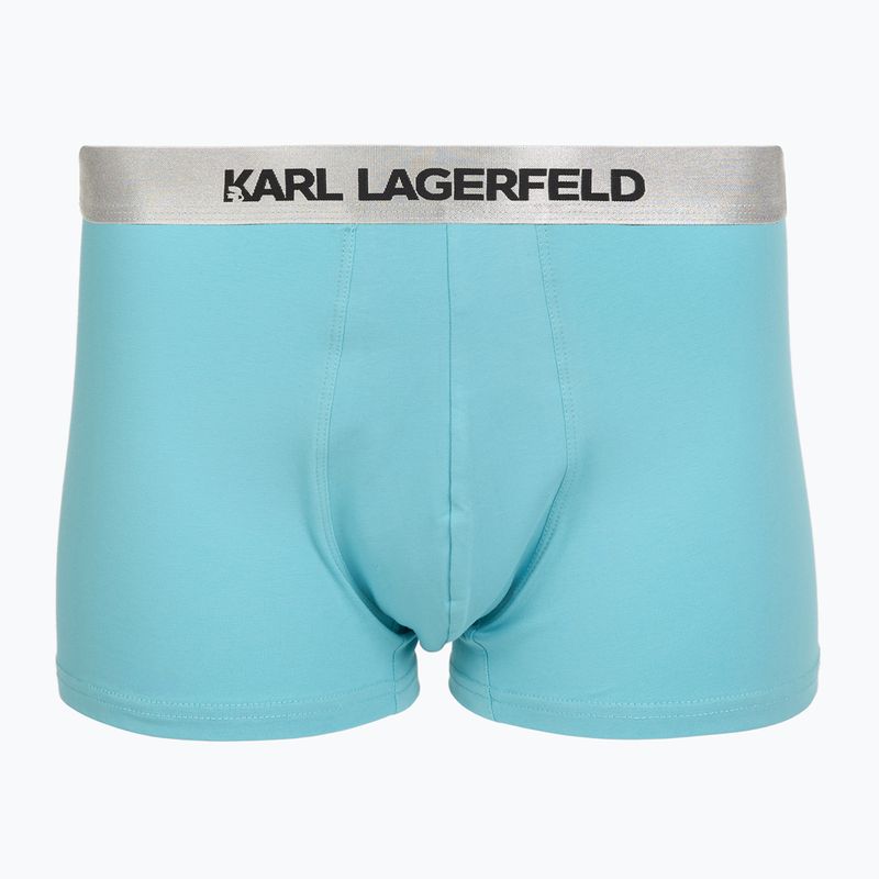 Men's boxers KARL LAGERFELD Elastic Trunk 3 pairs dark sea/black/blue 2
