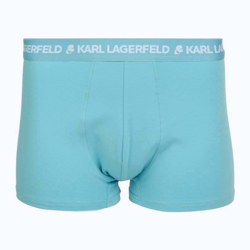 Men's boxers KARL LAGERFELD Logo Trunk Multiband 3 pairs dark sea/indigo/blue 2