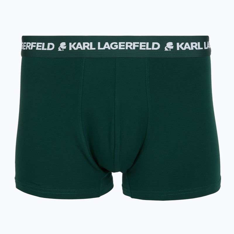 Men's boxers KARL LAGERFELD Logo Trunk Multiband 3 pairs dark sea/indigo/blue 4