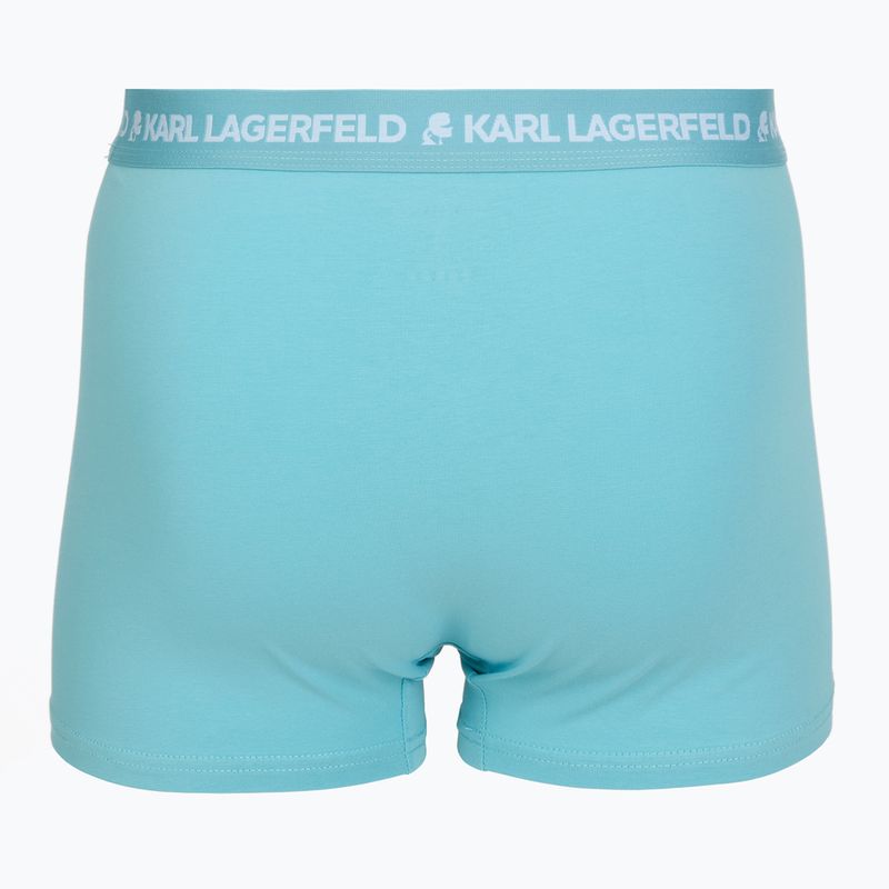 Men's boxers KARL LAGERFELD Logo Trunk Multiband 3 pairs dark sea/indigo/blue 5