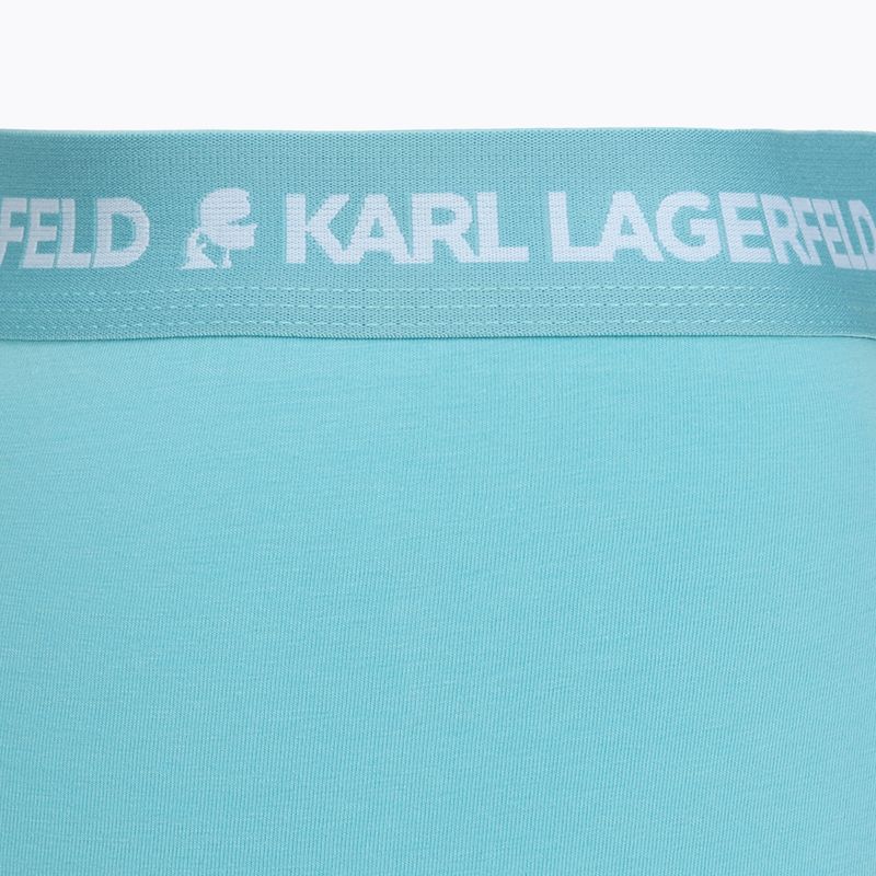 Men's boxers KARL LAGERFELD Logo Trunk Multiband 3 pairs dark sea/indigo/blue 6
