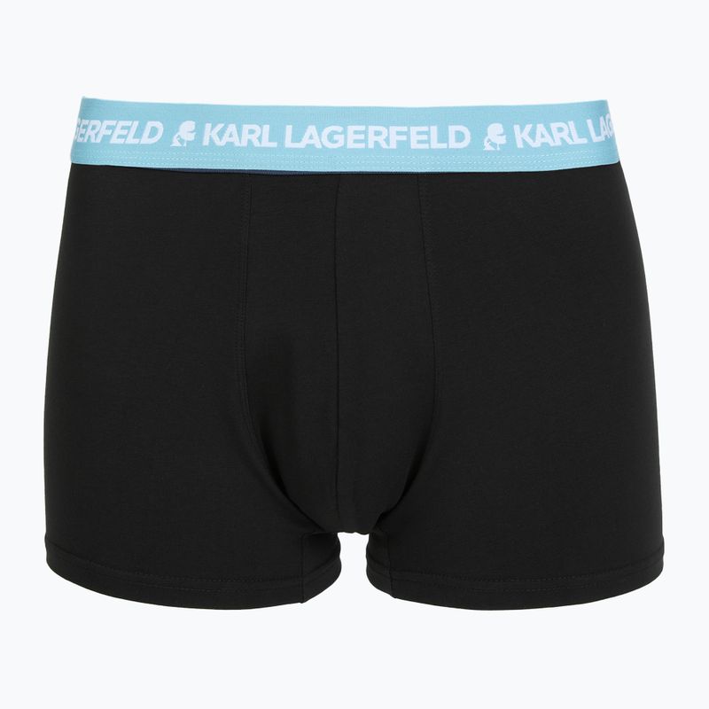 Men's boxers KARL LAGERFELD Logo Trunk Colorband 3 pairs dark sea/indigo/blue 2