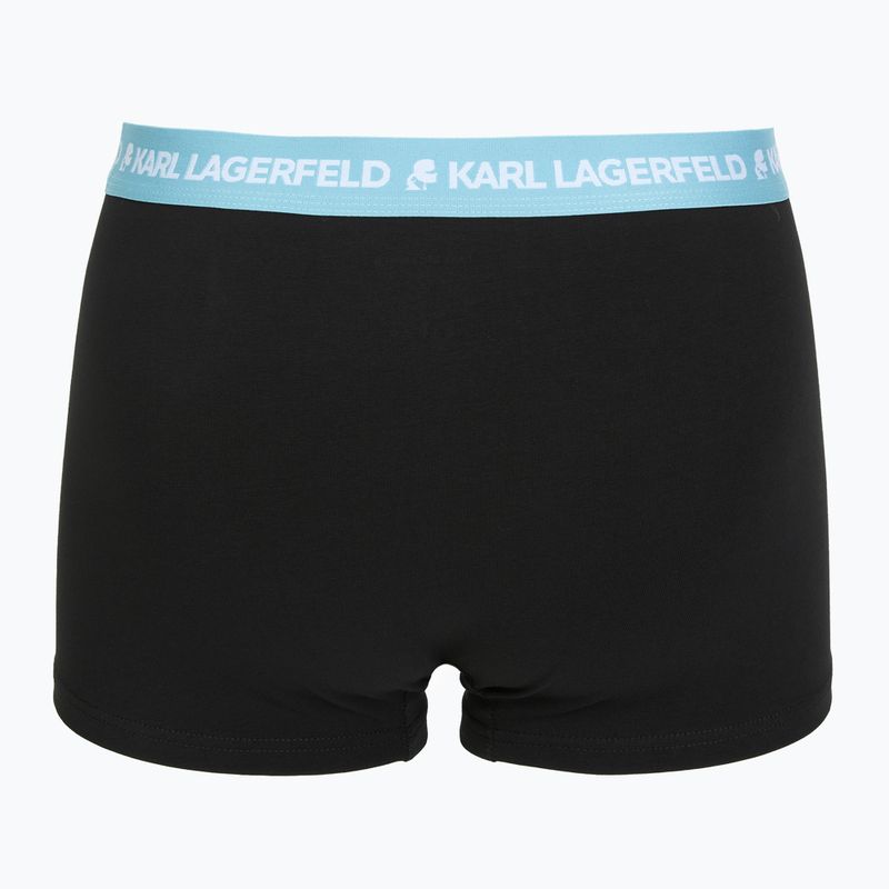 Men's boxers KARL LAGERFELD Logo Trunk Colorband 3 pairs dark sea/indigo/blue 3